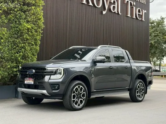 2024 FORD RANGER, 3.0 V6 TURBO WILDTRAK 4WD สีเทา มือเดียว สภาพป้ายแดง ไมล์ 3,900 km