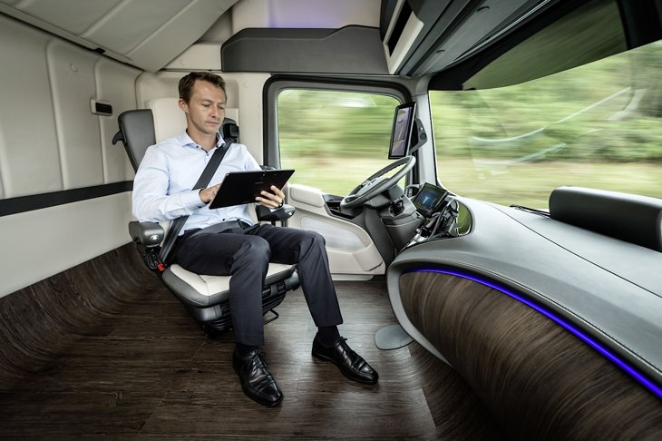 ภายในห้องโดยสาร Mercedes Benz Future Truck 2025